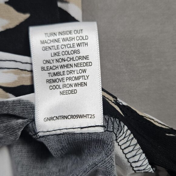 Allison Daley Black Floral Embellished Rhinestone Blouse PXL - Picture 8 of 9